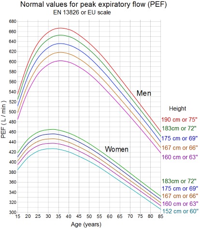 PEFR Normal Values